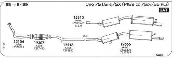 SIGAM FI191 Exhaust System